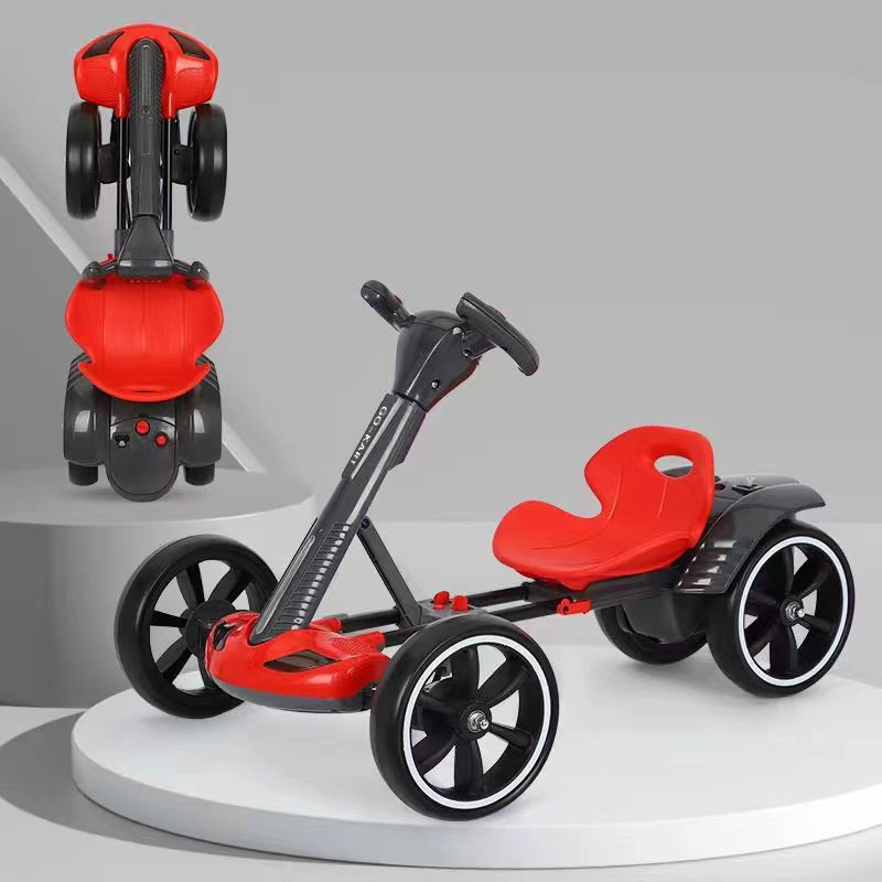 Foam wheel go kart, children's electric car, four wheel car, electric toy car, children's battery, remote control baby car