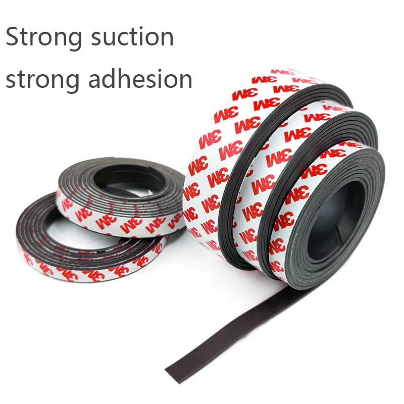 Honest merchant adhesive magnet rubber magnetic strip 3m adhesive magnet sheet