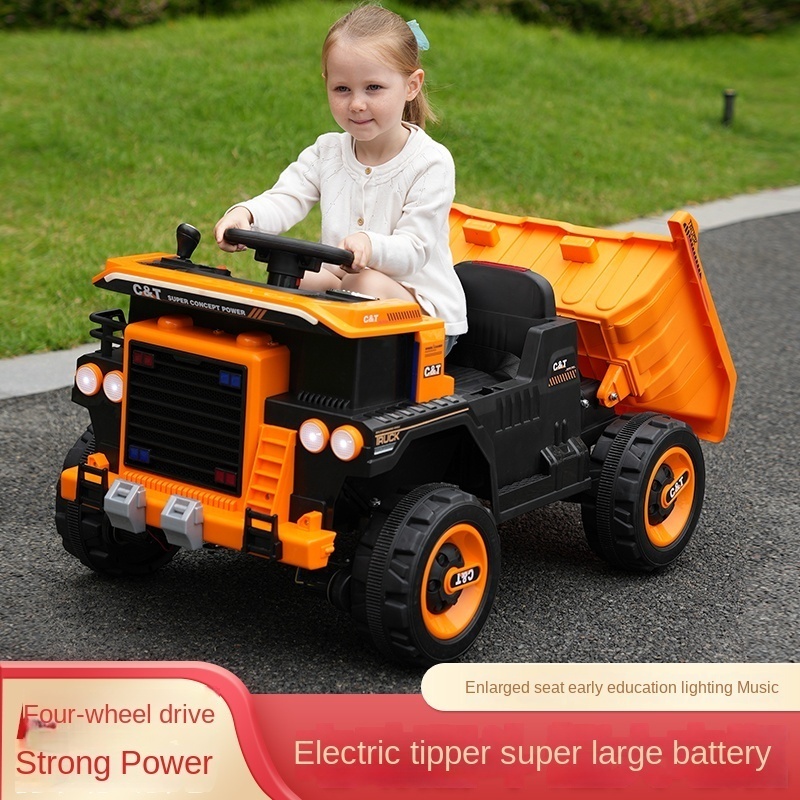 2020 12v Kids 8 Wheels Big To Drive/child Ride On Remote Control Children  Car Truck Car With Rear Dumper