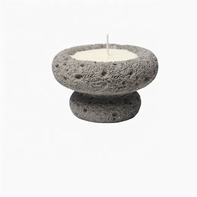 2023 High End Round Bottom Cement Concrete Bowl Unique Shape Candle Jars