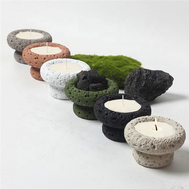 2023 High End Round Bottom Cement Concrete Bowl Unique Shape Candle Jars