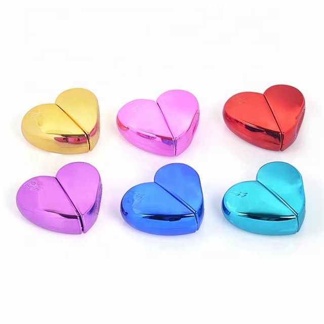 Heart Shape 25Ml Glass Pink Gold Purple Silver Blue Green Yellow Red Perfume Bottle