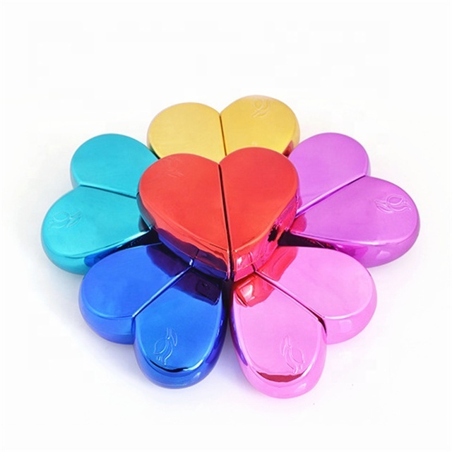 Heart Shape 25Ml Glass Pink Gold Purple Silver Blue Green Yellow Red Perfume Bottle