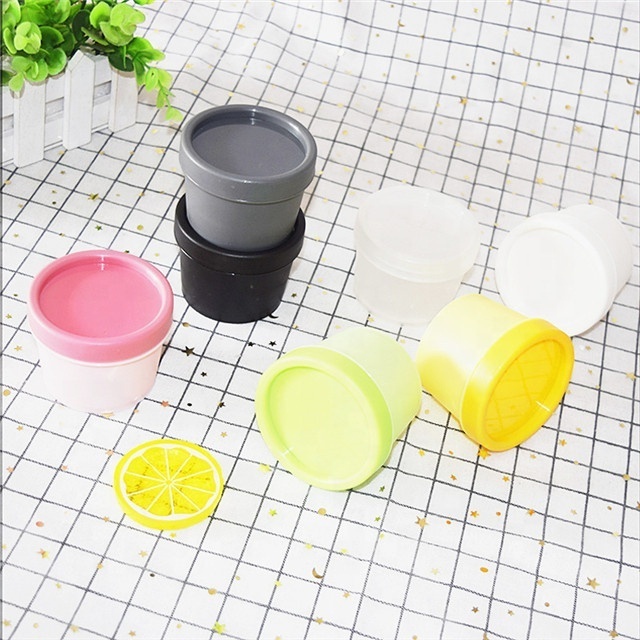 50g 100g Colored Plastic Cosmetic Lush Jar Makeup Hair Cream Container Ice Cream Pot with Inner Lid