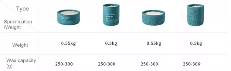 2024 Low Moq Colorful Empty Cement Jar Candle Pottery Concrete Candle Jar Ceramic Candle jars