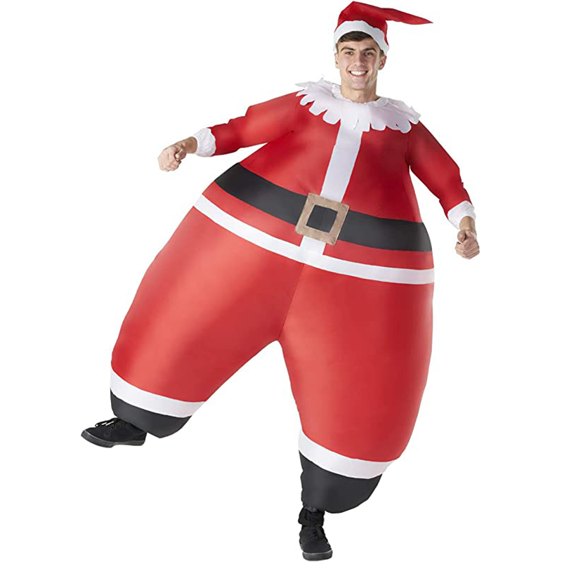 Hot selling Inflatable Santa Claus Cosplay Costume Funny Holiday Party Giant Inflatable Costume For Adults