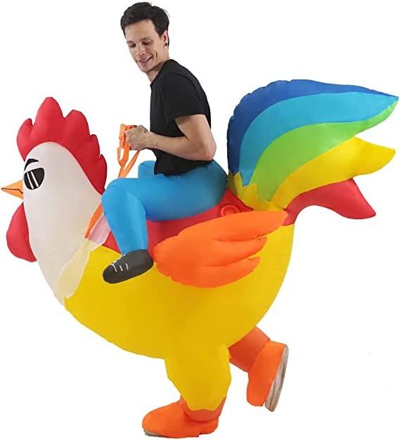 super september Adult Halloween Blow up Costumes Adult Cosplay Party Inflatable Costume Rooster Chicken