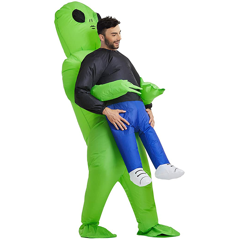 super september Funny Theme Party Women Men Adult Green Alien Inflatable Costume Cosplay