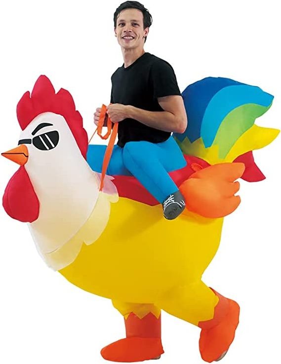 super september Adult Halloween Blow up Costumes Adult Cosplay Party Inflatable Costume Rooster Chicken