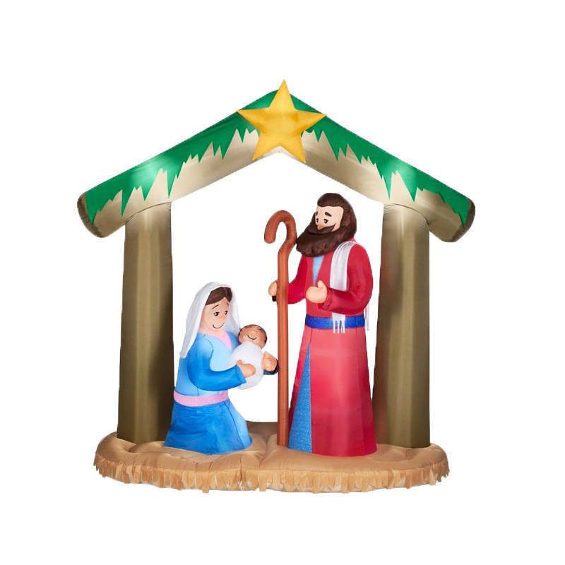 Outdoor courtyard Christmas Jesus family inflatable decoration Christmas holiday inflatable doll decoration