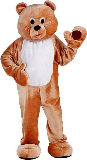 Custom Novelties Cartoon Character Mascot Deluxe Plush Honey Bear Adult Sized Mascot Costume