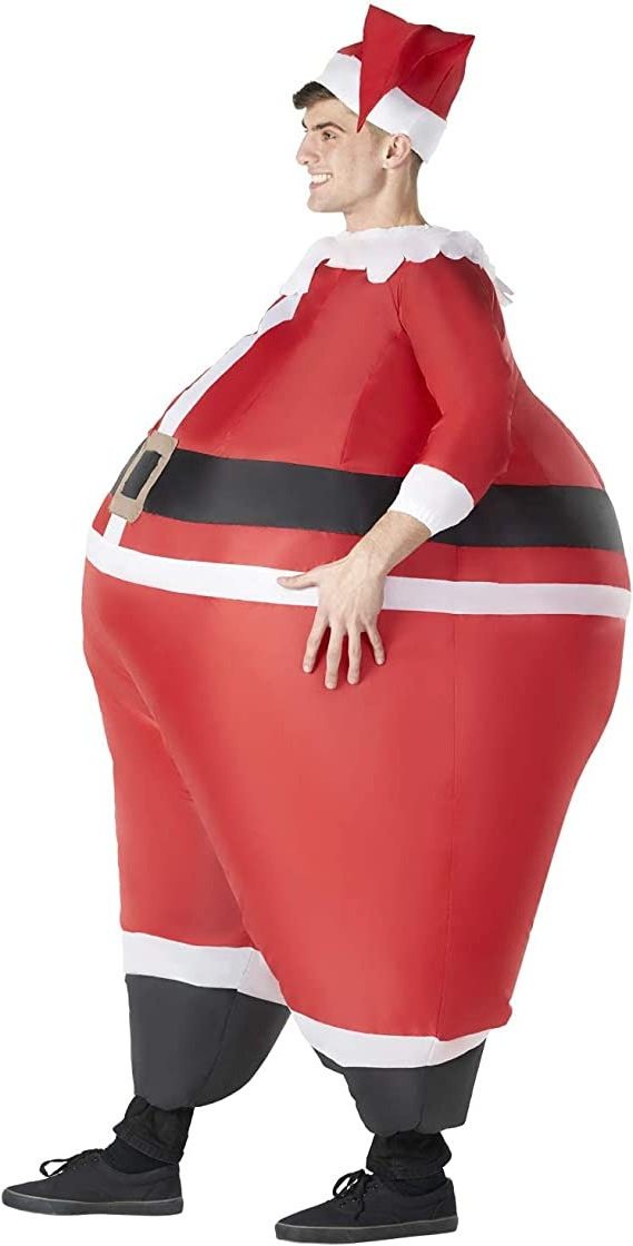 Hot selling Inflatable Santa Claus Cosplay Costume Funny Holiday Party Giant Inflatable Costume For Adults