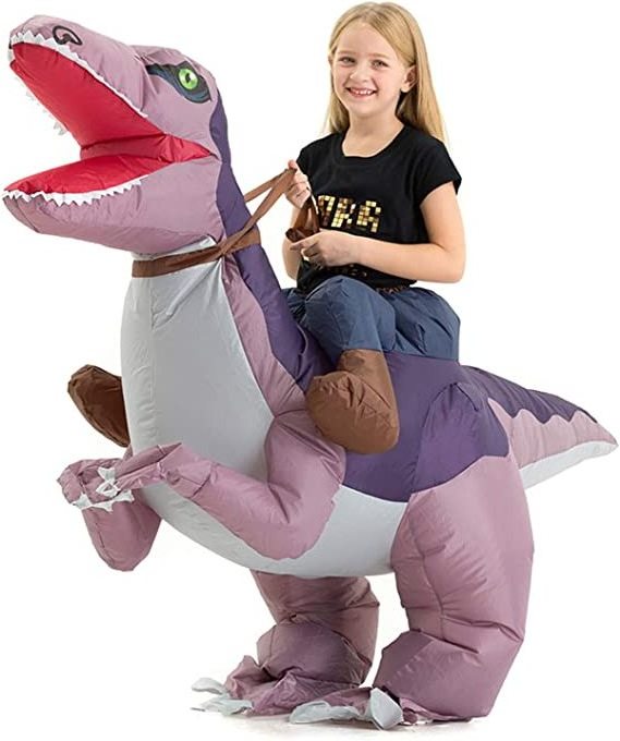 super september Dilophosaurus Pteranodon Child Inflatable Ride on Dinosaur Costume