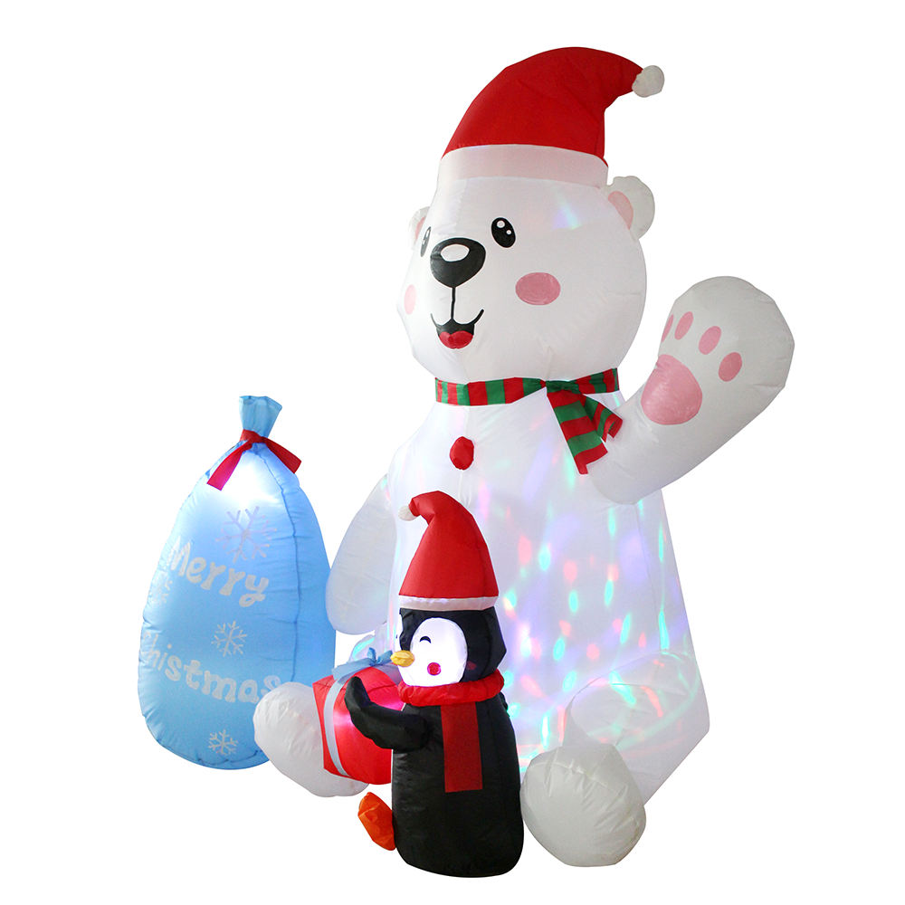 Super September Spot low price LED Light Outdoor Garden large ornaments Christmas Inflatable polar bear decoration