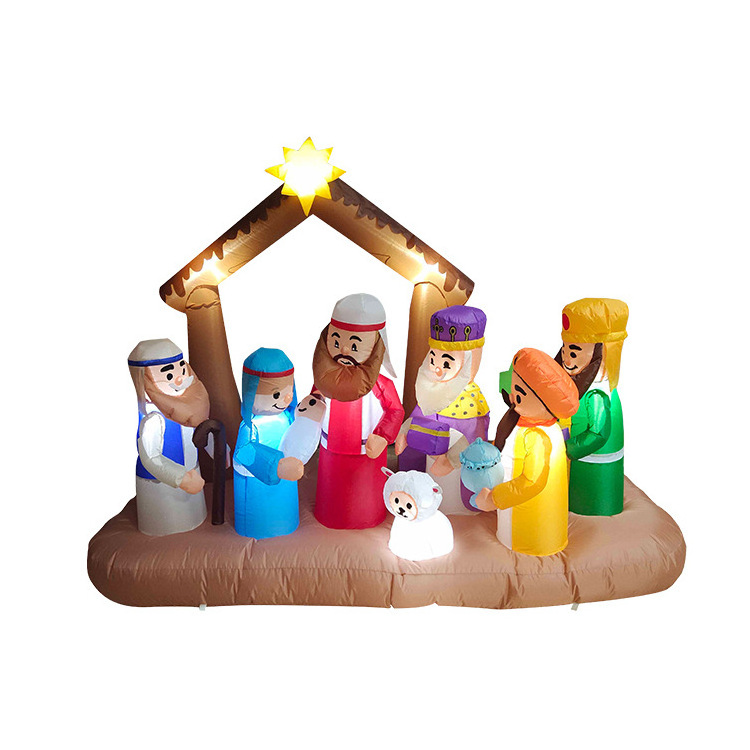 Outdoor courtyard Christmas Jesus family inflatable decoration Christmas holiday inflatable doll decoration