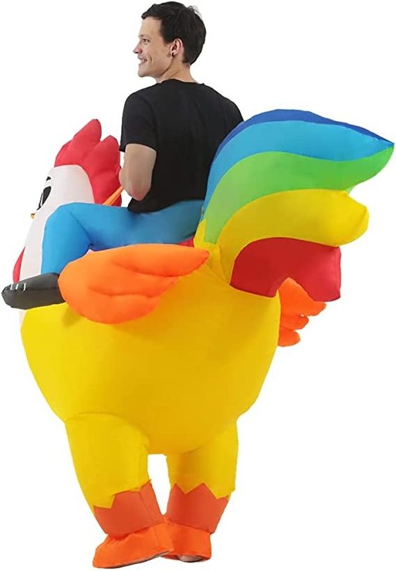 super september Adult Halloween Blow up Costumes Adult Cosplay Party Inflatable Costume Rooster Chicken