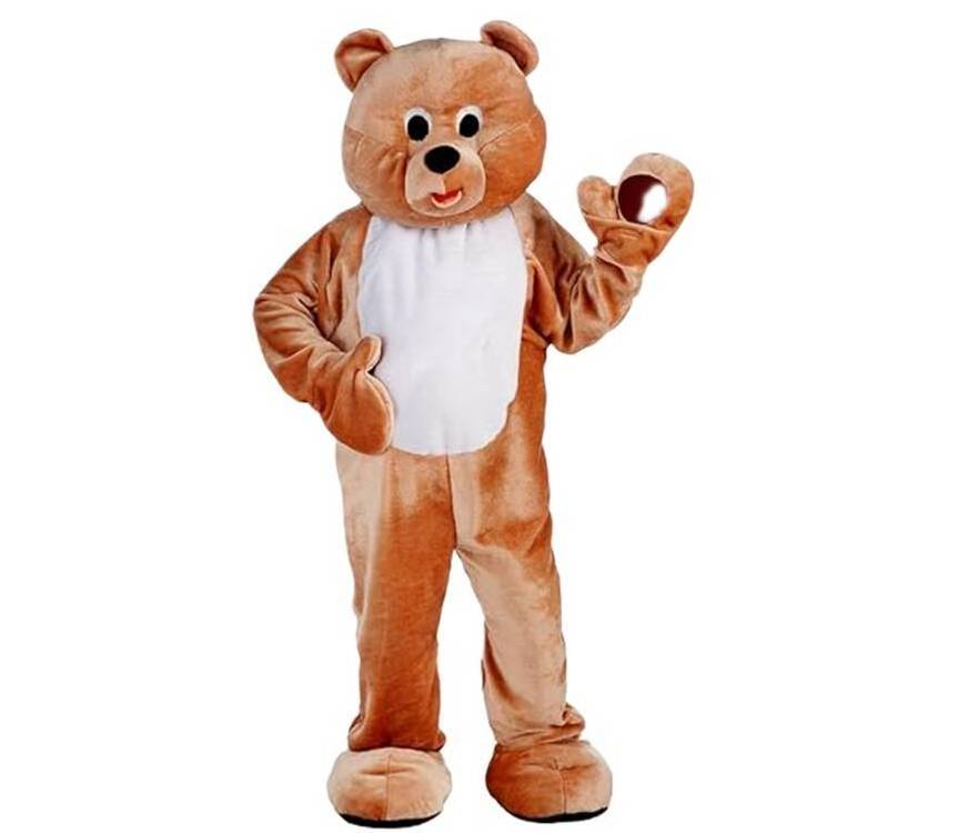 Custom Novelties Cartoon Character Mascot Deluxe Plush Honey Bear Adult Sized Mascot Costume