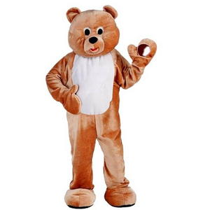 Custom Novelties Cartoon Character Mascot Deluxe Plush Honey Bear Adult Sized Mascot Costume