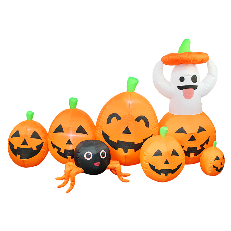 Outdoor Halloween decoration Scary Smiling Pumpkin Night Party Lighting Halloween inflatable pumpkin decoration