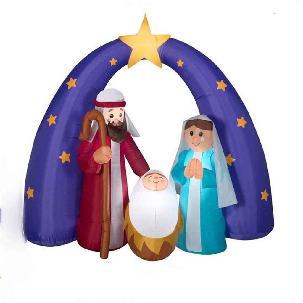 Outdoor courtyard Christmas Jesus family inflatable decoration Christmas holiday inflatable doll decoration