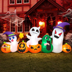 Factory Custom Halloween Inflatable Decoration Ghost Family and Pumpkin Halloween inflatable outdoor yard decoration