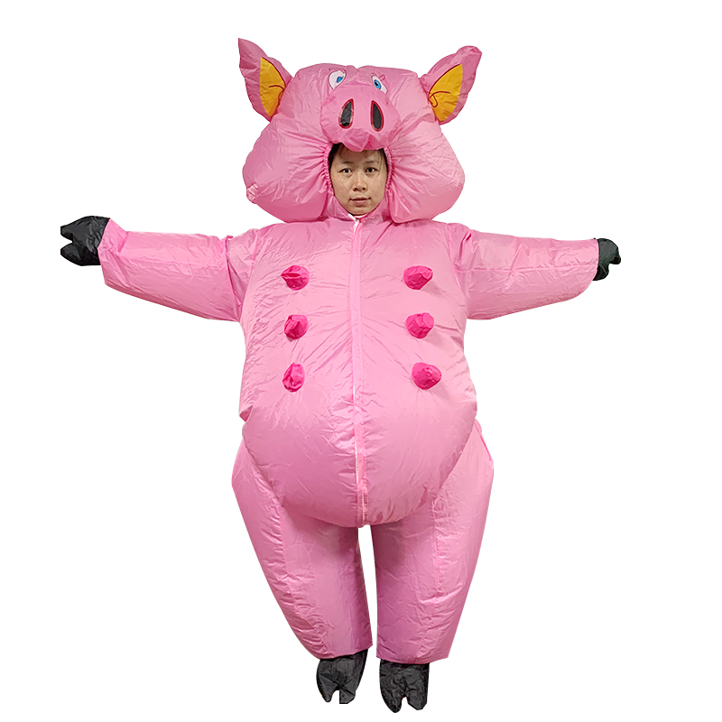 Fun cartoon Inflatable pig role-playing costume Masquerade Ball party holiday celebration inflatable costume for adults