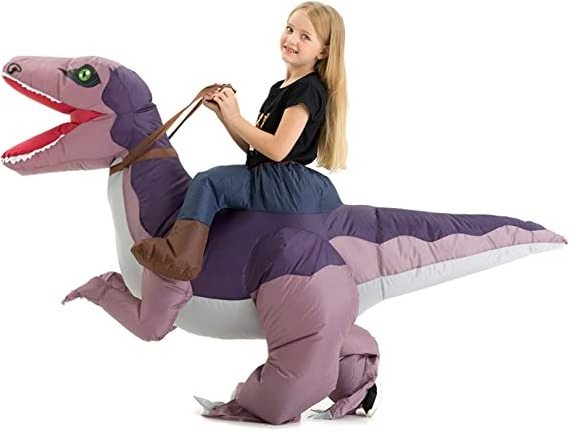 super september Dilophosaurus Pteranodon Child Inflatable Ride on Dinosaur Costume