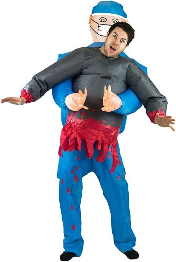 Wholesale Unique Design Funny Horror Halloween Scary Surgeon Lift You Up Costume Inflatable Costumes for Adults