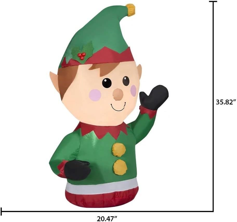 Custom Car Inflatable Decoration Elf Wearing His Christmas Hat  Christmas inflatable decoration for Car Accessories