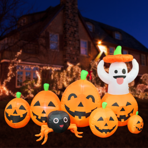 Outdoor Halloween decoration Scary Smiling Pumpkin Night Party Lighting Halloween inflatable pumpkin decoration