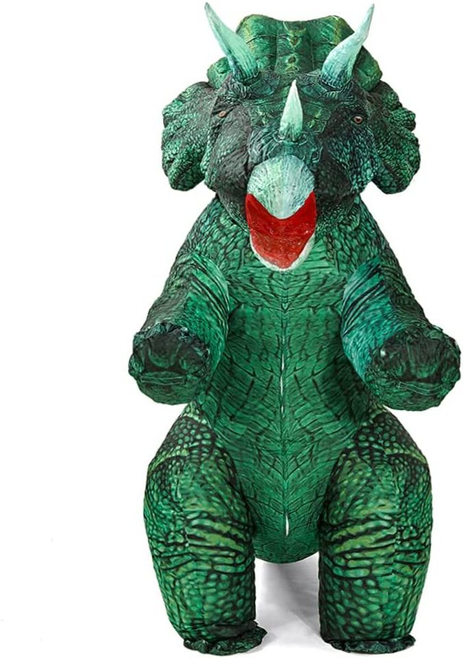 super september Blow up Triceratops clothing Adults Fancy Dino Onesies Party Halloween Cosplay Inflatable Dinosaur Costume