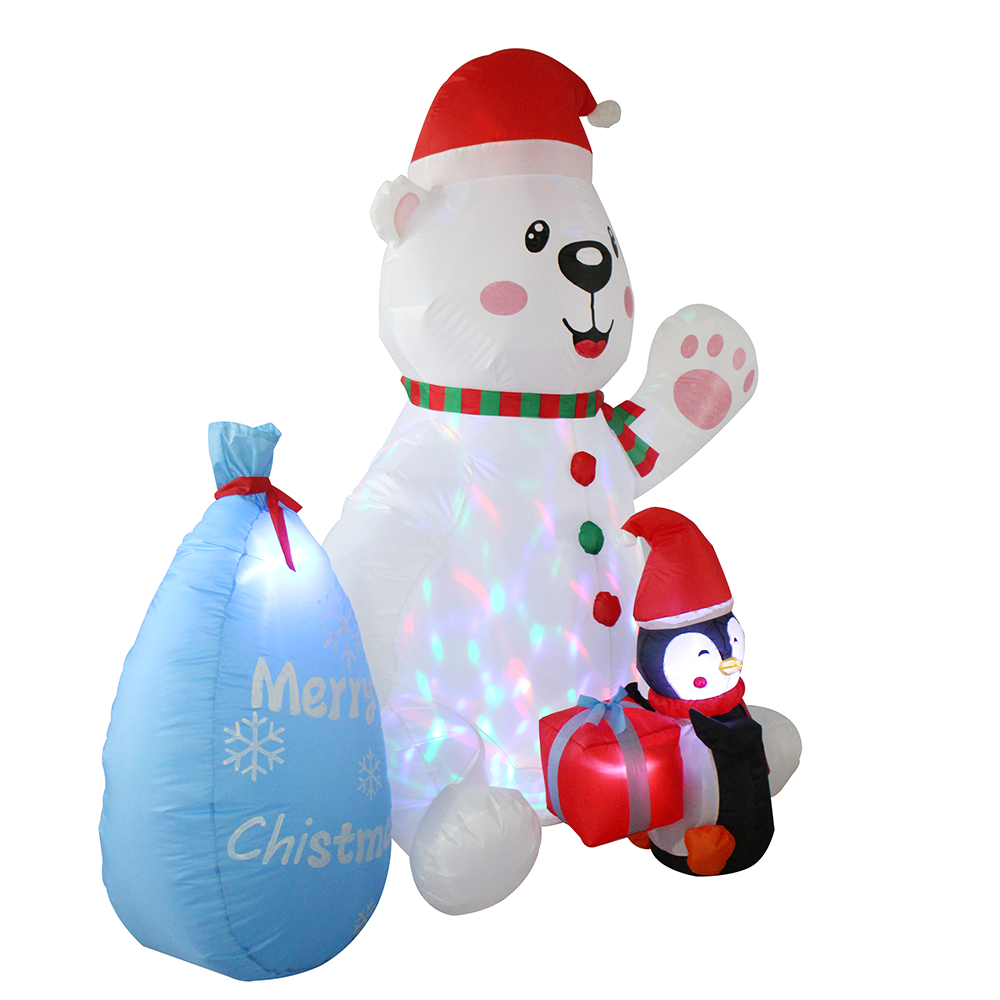 Super September Spot low price LED Light Outdoor Garden large ornaments Christmas Inflatable polar bear decoration