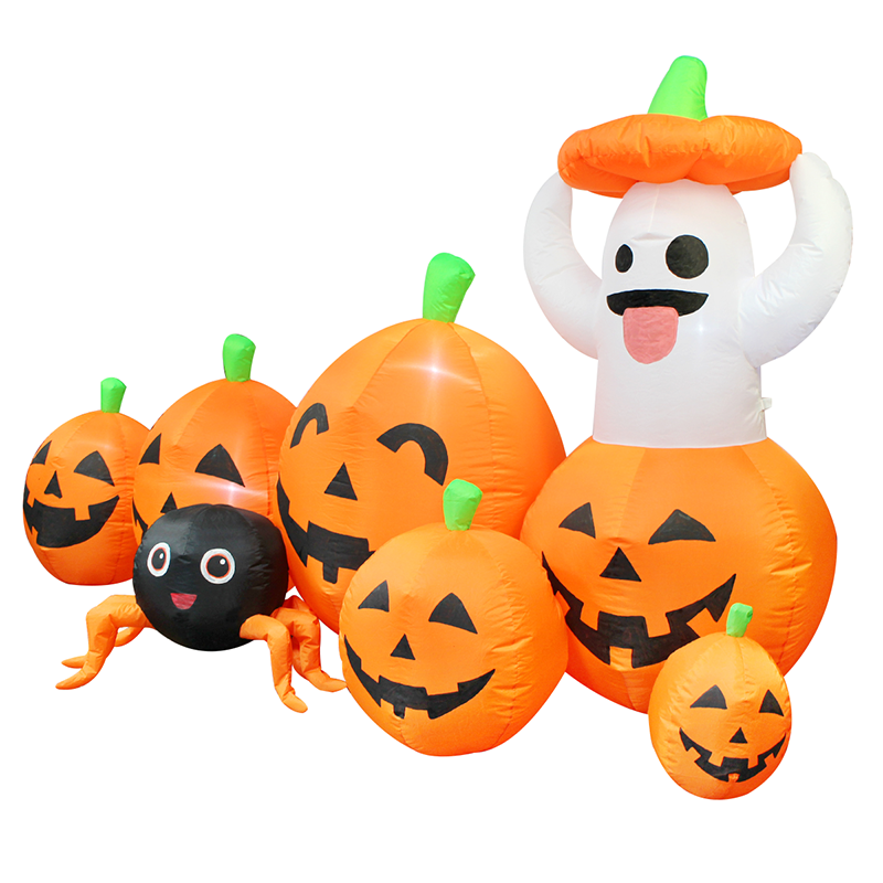 Outdoor Halloween decoration Scary Smiling Pumpkin Night Party Lighting Halloween inflatable pumpkin decoration