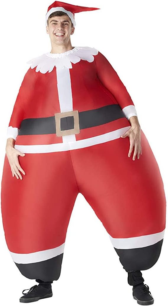 Hot selling Inflatable Santa Claus Cosplay Costume Funny Holiday Party Giant Inflatable Costume For Adults