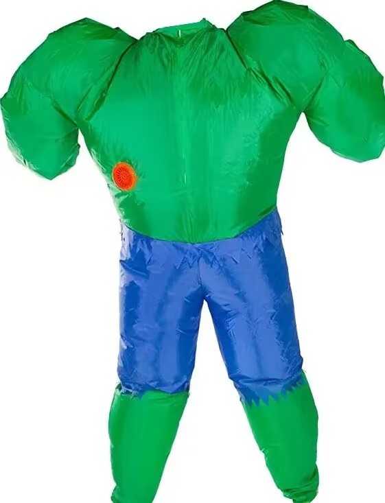 Fancy Halloween Cosplay Costumes Inflatable Suit Unisex Adult Halloween Green Hulk Inflatable Costumes for Adults