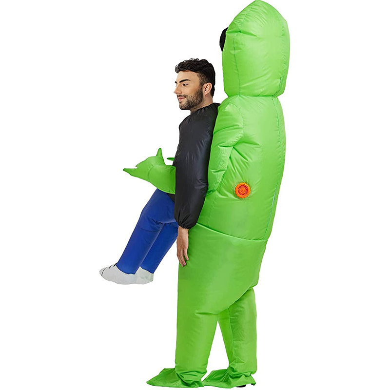 super september Funny Theme Party Women Men Adult Green Alien Inflatable Costume Cosplay