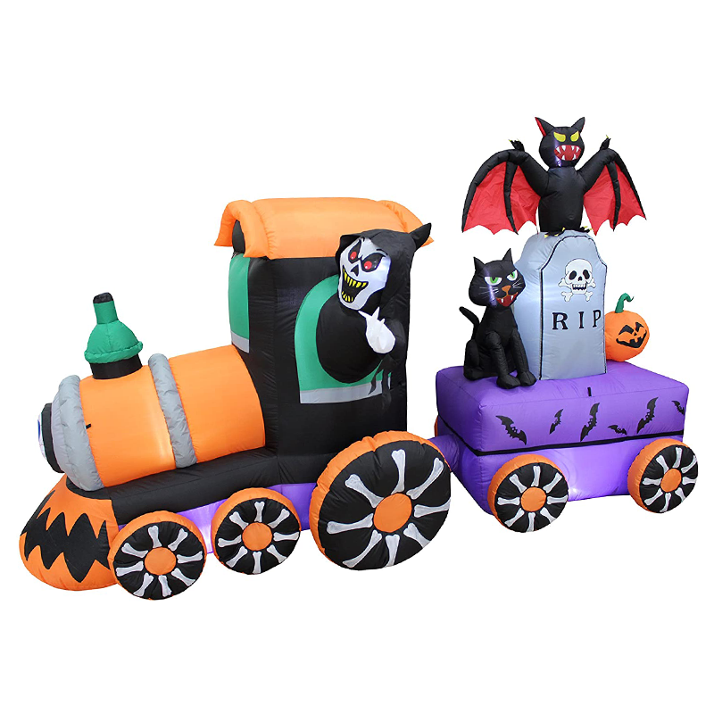 Atmosphere of horror Bat black cat pumpkin festival ghost train Devil halloween-inflatables outdoor