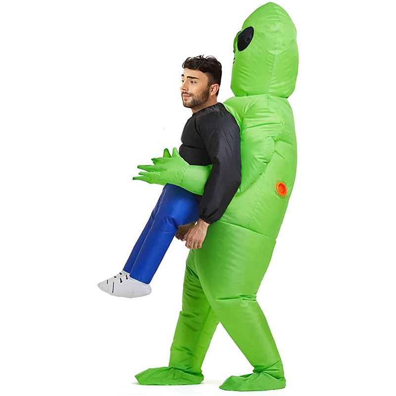 super september Funny Theme Party Women Men Adult Green Alien Inflatable Costume Cosplay