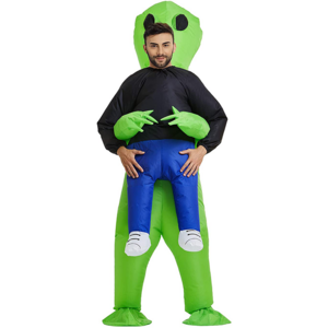 super september Funny Theme Party Women Men Adult Green Alien Inflatable Costume Cosplay