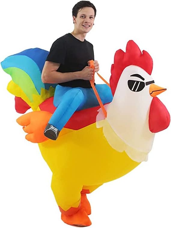 super september Adult Halloween Blow up Costumes Adult Cosplay Party Inflatable Costume Rooster Chicken