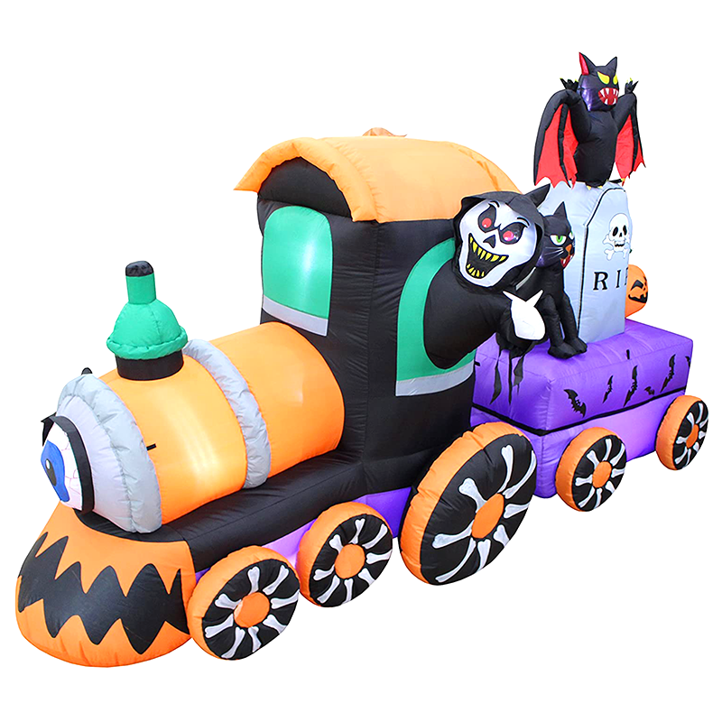 Atmosphere of horror Bat black cat pumpkin festival ghost train Devil halloween-inflatables outdoor