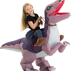 super september Dilophosaurus Pteranodon Child Inflatable Ride on Dinosaur Costume