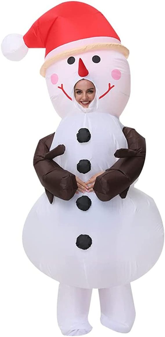 Fun Christmas Cosplay holiday party adult male and female play costumes mascot Snowman inflatable costumes