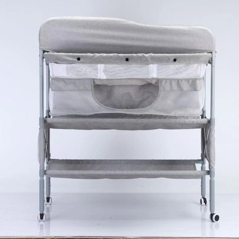 Foldable Baby Diaper Table Portable Changing Table with Wheels Folding Multifunction Bag in Box Manual Baby Changer 0-12 MONTHS