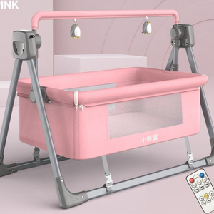 Born Baby Cribs for Swing Baby Bed Electric Crib Automatic Swing Cradle Good Quality New Metal Modern Baby Rocking Chair 9kgs