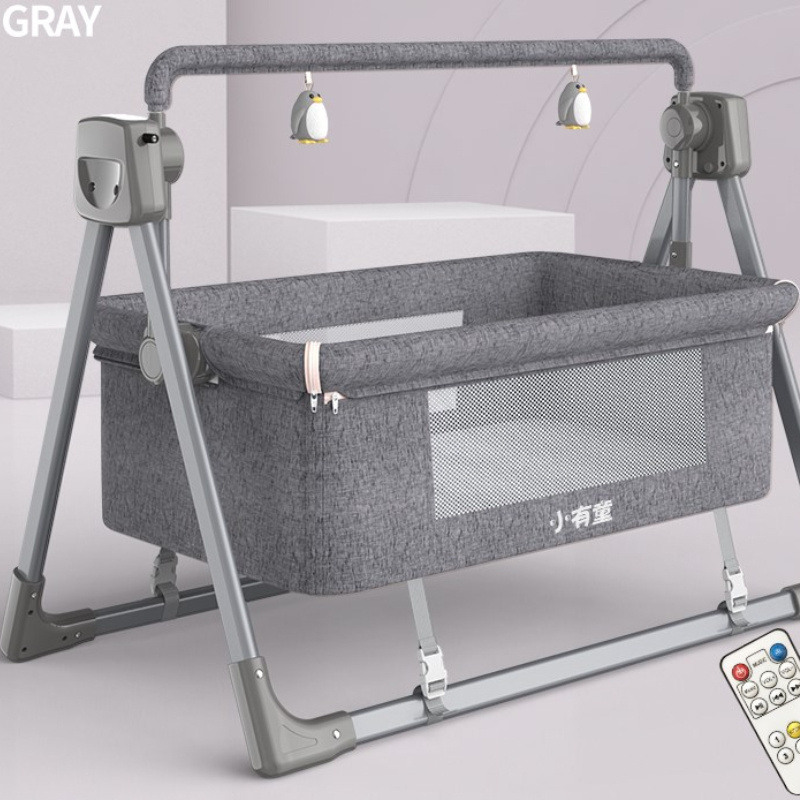 Born Baby Cribs for Swing Baby Bed Electric Crib Automatic Swing Cradle Good Quality New Metal Modern Baby Rocking Chair 9kgs