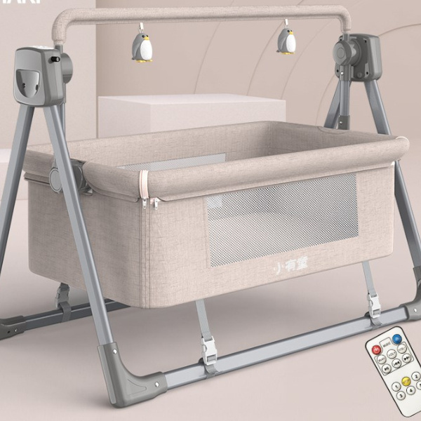 Born Baby Cribs for Swing Baby Bed Electric Crib Automatic Swing Cradle Good Quality New Metal Modern Baby Rocking Chair 9kgs