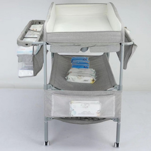 Foldable Baby Diaper Table Portable Changing Table with Wheels Folding Multifunction Bag in Box Manual Baby Changer 0-12 MONTHS