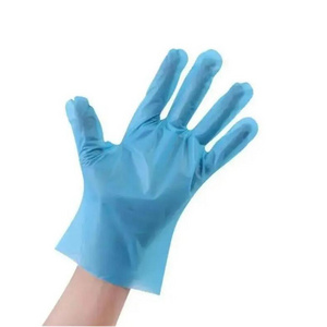 Plastic Hand Gloves Latex-Free Food Grade Cleaning Powder Free Oil Tight Disposable TPE Gloves Blue