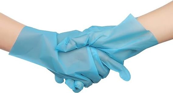 Plastic Hand Gloves Latex-Free Food Grade Cleaning Powder Free Oil Tight Disposable TPE Gloves Blue